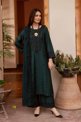 BT 3085-Dhanak Fabric 3 Piece Unstitched (Dhanak Embroidered Shawl)