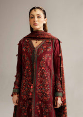 3 Piece - Unstitched Fully Embroided Dhanak Fabric HR-730