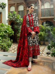 3 Piece - Unstitched Digital Printed and Embroidered Khaddar Fabric With Embroidered Laces  MB-437