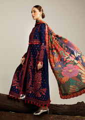 3 Piece - Unstitched Heavy Embroidered Dhanak Fabric HR-570