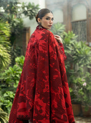 3 Piece - Unstitched Digital Printed and Embroidered Khaddar Fabric With Embroidered Laces  MB-437