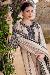 3 Piece - Unstitched Fully Embroidered Dhanak Fabric AJ-950