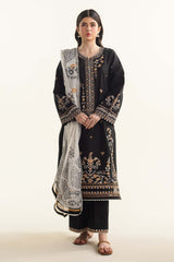 3 Piece - Unstitched Fully Embroidered Lawn Fabric CO-2605