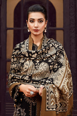 Dhanak - 3 Piece Unstitched Fully Embroided Dhanak Fabric With wool shawl MB-1160