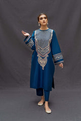 2 Piece - Unstitched Fully Embroidered Dhanak Fabric BT-69