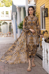 3 Piece - Unstitched Digital Printed Lawn Fabric With Poly Lawn Dupatta AF-CH-409